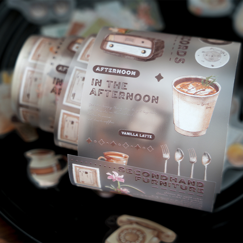 Yoofun 6 × 200 センチメートル INS スタイルマスキングテープコーヒーブランチパンカフェ装飾ステッカー Diy ラベルジャーナルスクラップブッキング日記アルバム