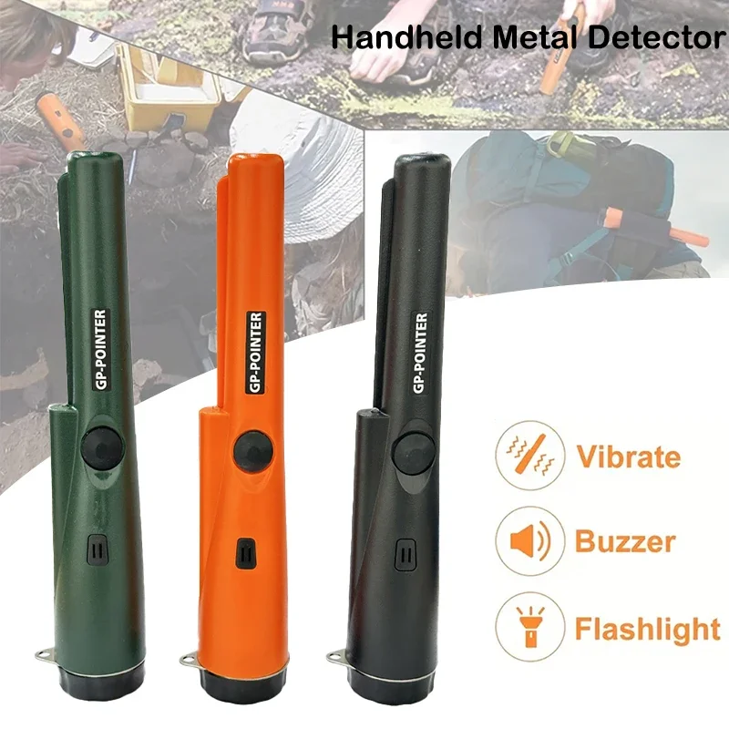 Detector de metales profesional con puntero, Detector de metales portátil resistente al agua para monedas de Metal, oro 360 °   punta puntual escaneo lateral
