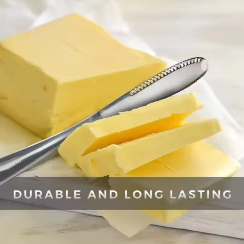 Cuchillo para Mantequilla de Acero Inoxidable, Cuchillo para Queso con Orificios, Cuchillo para Untar Crema, Cuchillo para Mermelada y Pan, Cuchillo para Queso y Mantequilla