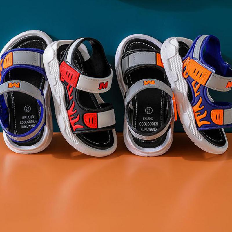 Sandały niemowlęce wzór płomienia sandały chłopięce miękkie podeszwy antypoślizgowe chłopcy dziewczynki buty dziecięce