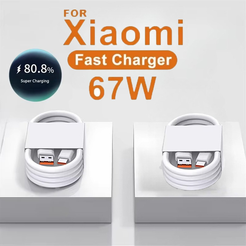 67W 6A USB Super Fast Charger Cable For Xiaomi Mi 11 12 Redmi Note9 10 11 POCO X5 Pro Phone Type C Data Cord PD3.0 Charging Wire