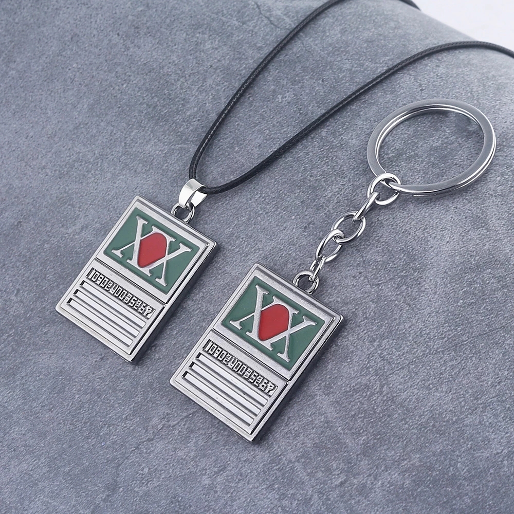 Llavero con colgante de licencia de GON FREECSS para hombres y mujeres, accesorios de joyería de Anime Hunter x Hunter, llavero de coche
