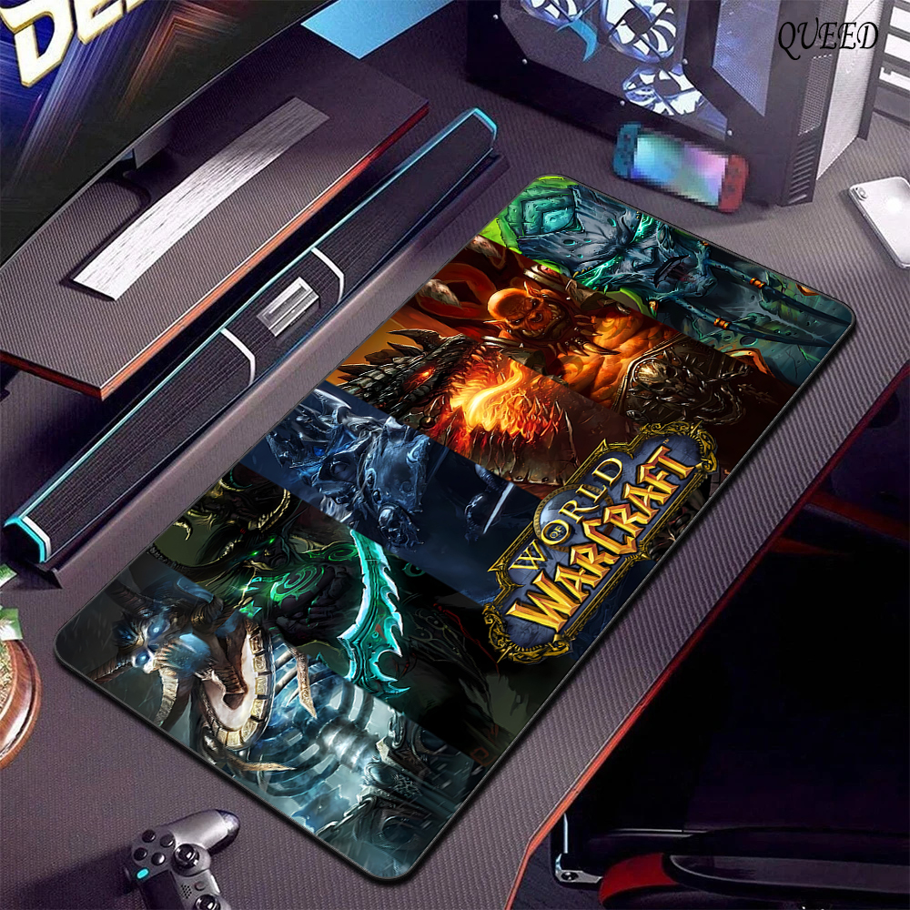 Tapis de souris Gamer World Of Warcraft, grand tapis de souris, Horde, en caoutchouc naturel, pour bureau, Xxl, PC, Design, 90x40