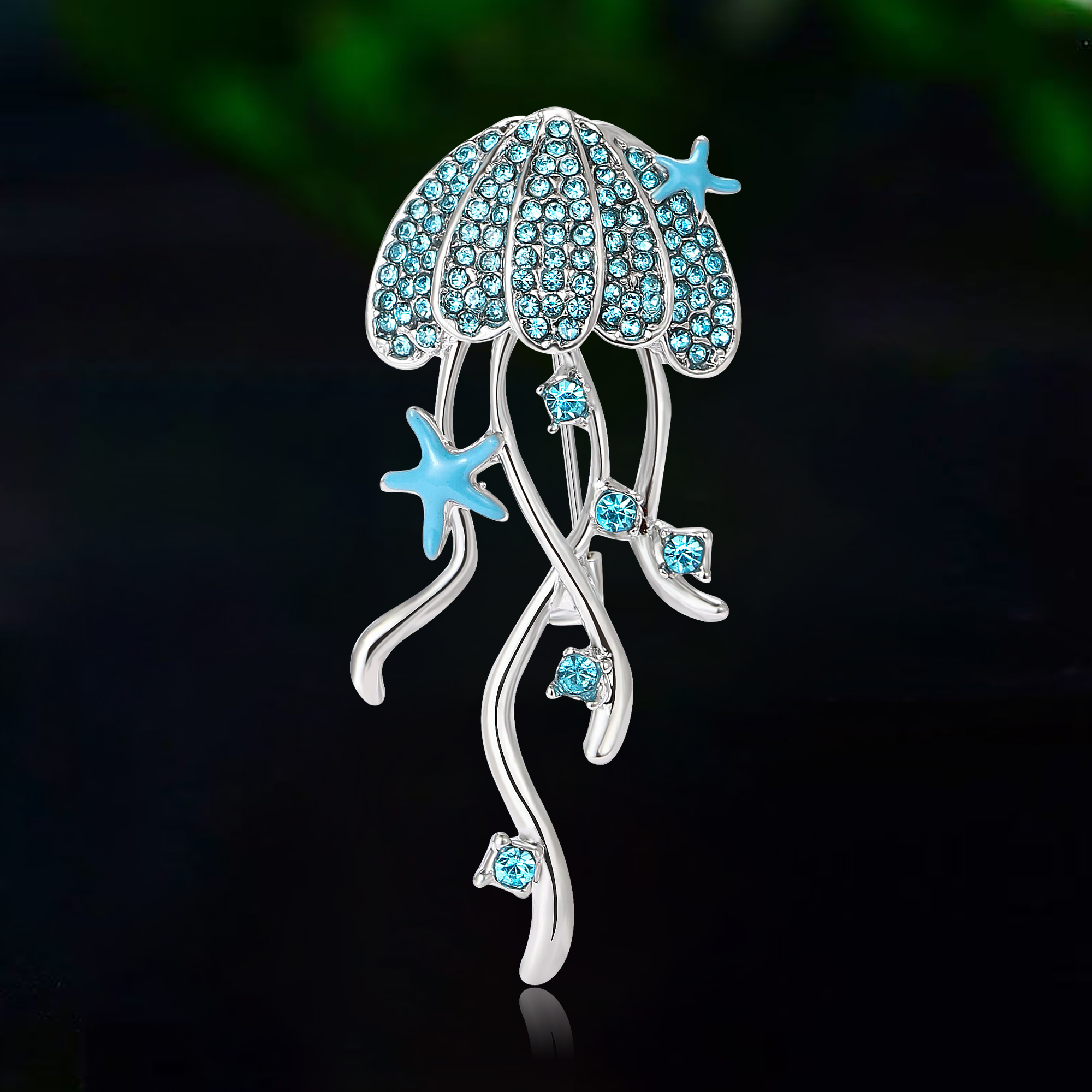 Broche Méduse en Strass pour Femme et Unisexe, Épingles Émail Étoile de Mer Vie Marine, Décoration pour Sac à Dos, Vêtements et Accessoires pour Événements et Fêtes