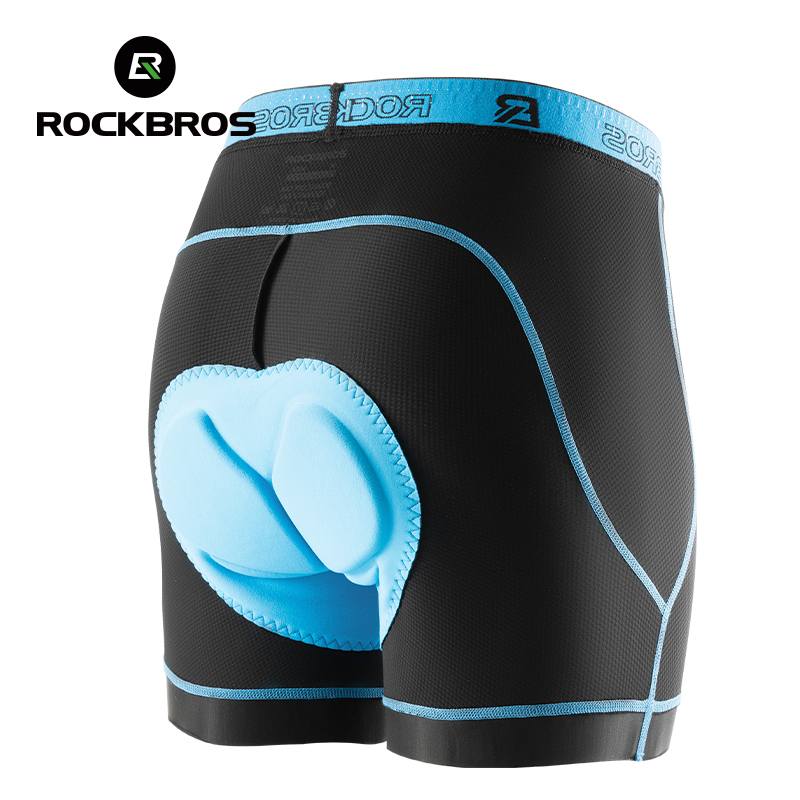 ROCKBROS Fietsbroek Lichtgewicht Hoge Elasticiteit Snel Droog Ademende Onderbroek Billen spons bescherming Heren Fietsbroek