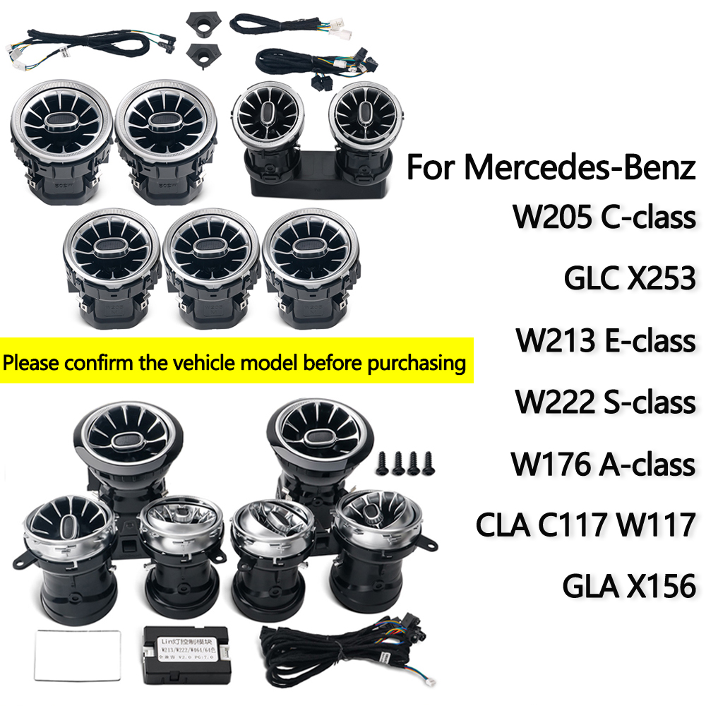 Buse de Turbine LED, Kit de lumière ambiante, pour mercedes-benz, accessoires W205 GLC X253 W213 W222 W176 C117 X156 CLA GLA W206