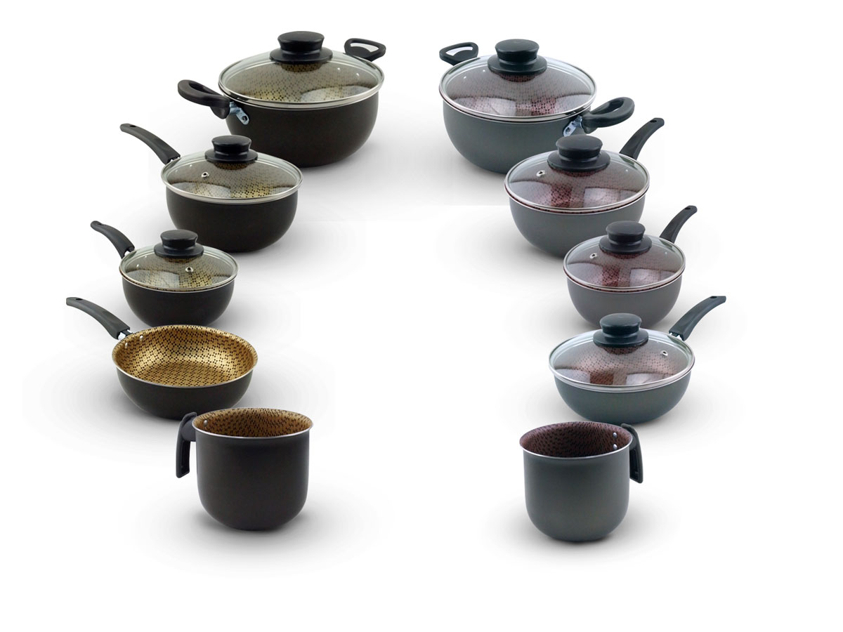 5 Stuks Anti-Aanbaklaag Aluminium Cheeemaker Kookgerei Set Elegante Bakeliet Vangers