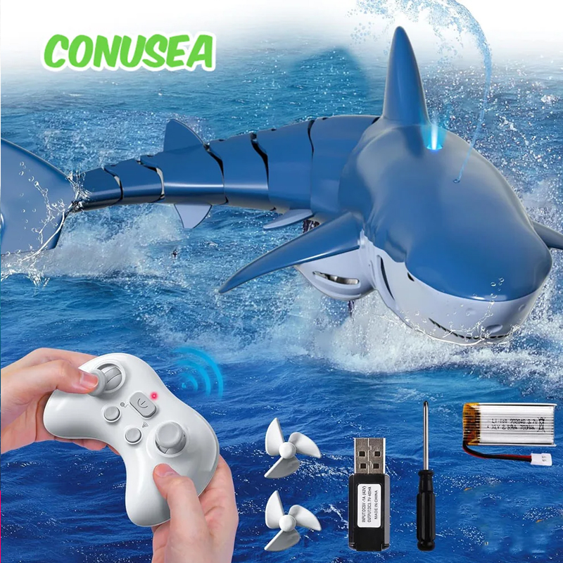 RC requin télécommande baleine pulvérisation eau enfants robot jouet radiocommandé bateaux piscine jouets pour garçons enfants enfant