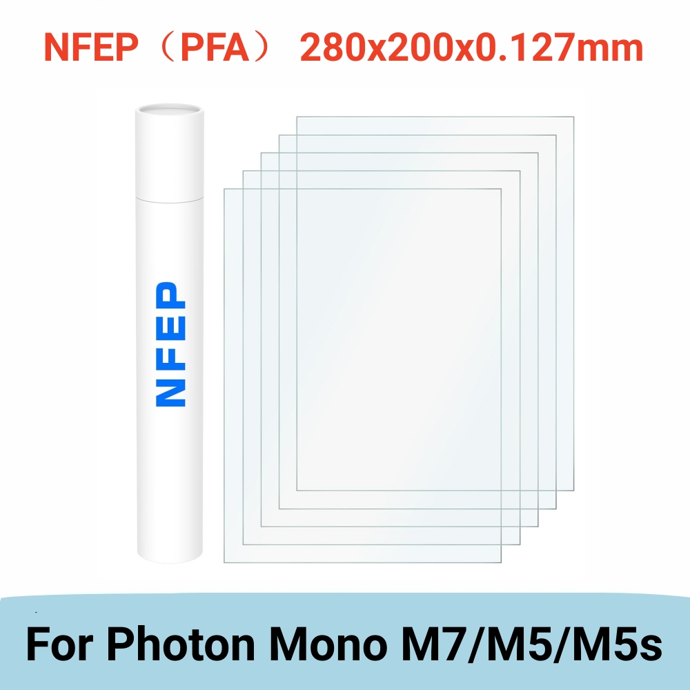 ฟิล์ม NFEP 10.1 นิ้ว 280x200x0.127 มม. ฟิล์ม PFA สำหรับ ANYCUBIC Photon Mono M7 Mono M5 M5s Pro 6Ks ชิ้นส่วนเครื่องพิมพ์ 3D อุปกรณ์เสริม LCD