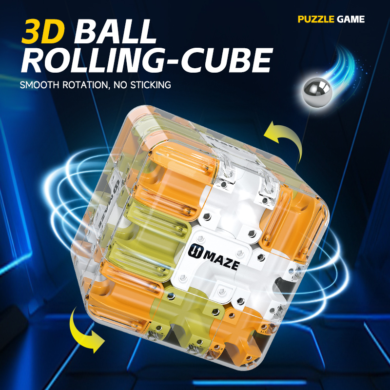 3D Maze Magic Cube Puzzle Maze Finger Trainning Intelligence Logical Thinking Anti-Stress Educational Toys For Children Gift