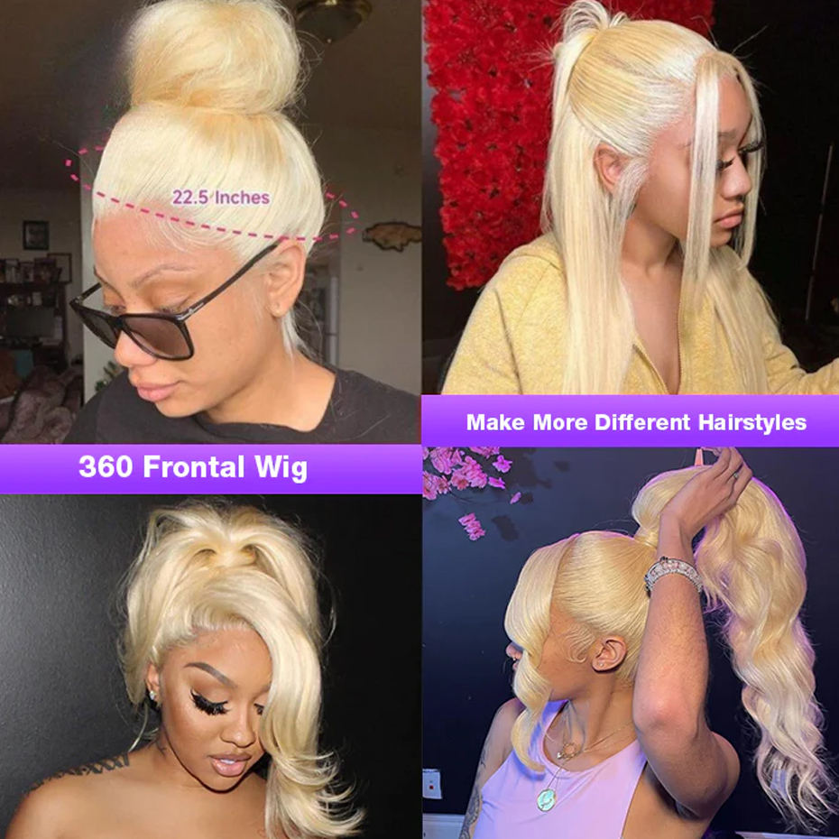 13x4 13x6 360 HD Transparant 613 Honingblonde Kleur Lace Front Menselijk Haar Pruiken voor Vrouwen Ruwe Braziliaanse Rechte Kant Frontale Pruik