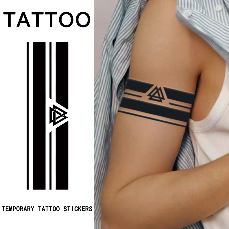 1pc braçadeira adesivos de tatuagem temporária à prova d'água, à prova d'água de longa duração para uma a duas semanas, adequado para braço, perna.