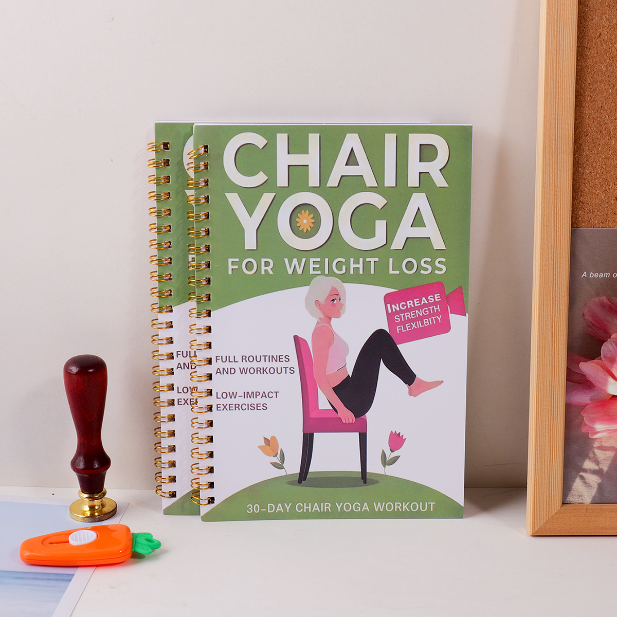 Guia de Yoga em Cadeira para 28-30 Dias: Livro de Exercícios Sentados para Iniciantes, Perda de Peso, Força Muscular e Flexibilidade para Idosos e Adultos