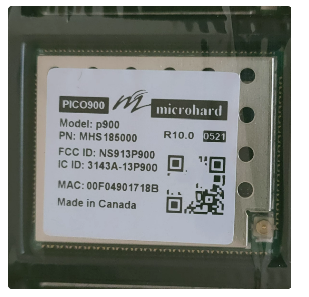 Módulo de transmissão de dados sem fio Microhard P900