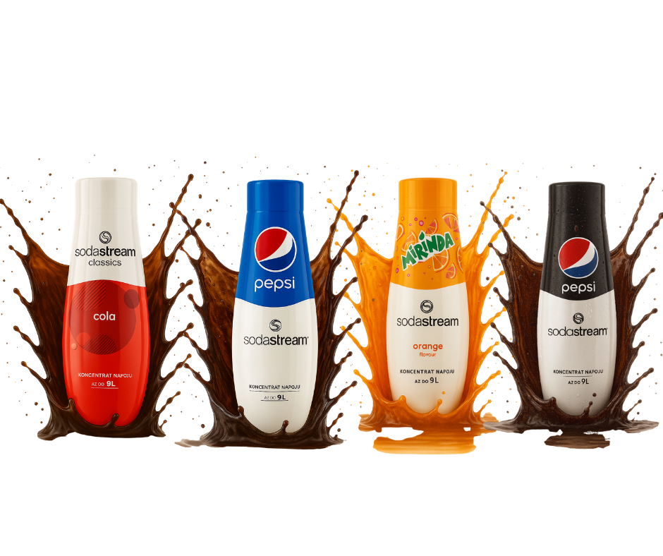 Syrop SodaStream Pepsi Max Cola Classics Mirinda Pepsi zestaw 4x440ml
