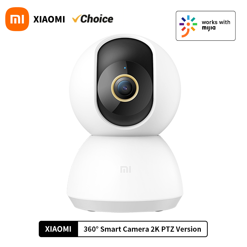 Xiaomi 360 °   Cámara de Seguridad Inteligente para el Hogar Mi PTZ 2K, Cámara Web 1296P de 3 Megapíxeles con Detección Humana por IA, Visión Nocturna, Compatible con Mijia