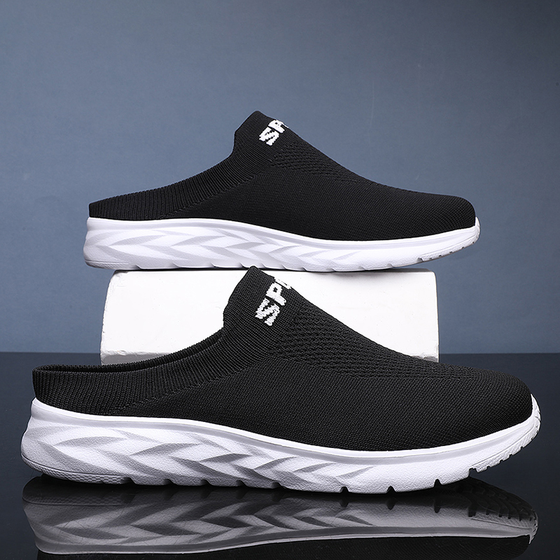 Leichte männer Halbe Hausschuhe Atmungsaktive Männer Hausschuhe Mode Casual Schuhe Anti-slip Männliche Flache Slip auf Wohnungen Outdoor große Größe