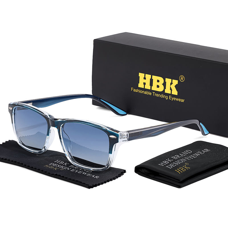 HBKวินเทจพังก์แว่นกันแดดผู้ชายP Olarizedตารางเบาอาทิตย์แว่นตาไล่โทนสีเลนส์ของผู้หญิงยี่ห้อขับรถพรรคแว่นตาของขวัญ