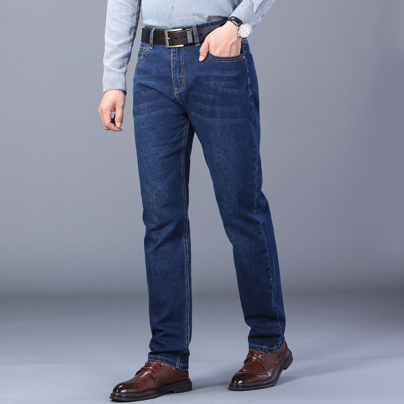 Nouveau Jean Homme 2026 – Coupe Droite Décontractée Extensible – Tendance Classique Bleu Noir – Pantalon de Travail en Denim – Vêtement Masculin