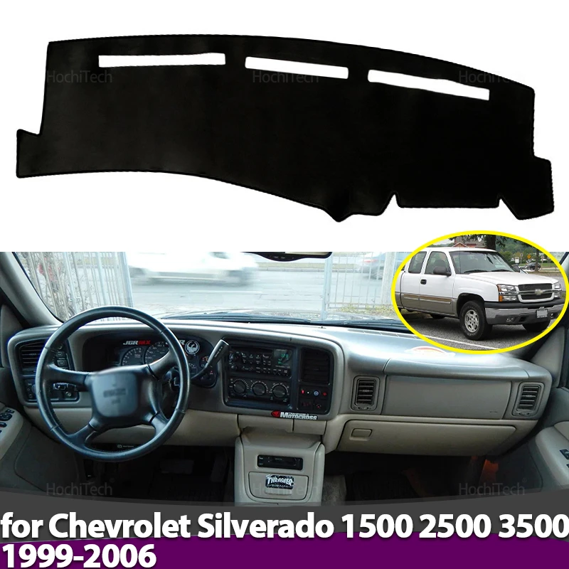Pour Chevrolet Silverado 1500 2500 3500 1999-2006 panneau de couverture de tableau de bord tapis antidérapant protéger tapis voiture parasol tapis