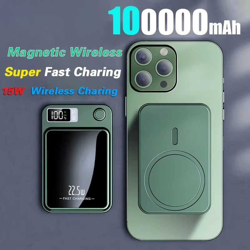 Wireless Power Bank Magnetic 200000mAh 22.5W Fast Charging External Battery Charger For Huawei Samsung iPhone PD 20W Universal