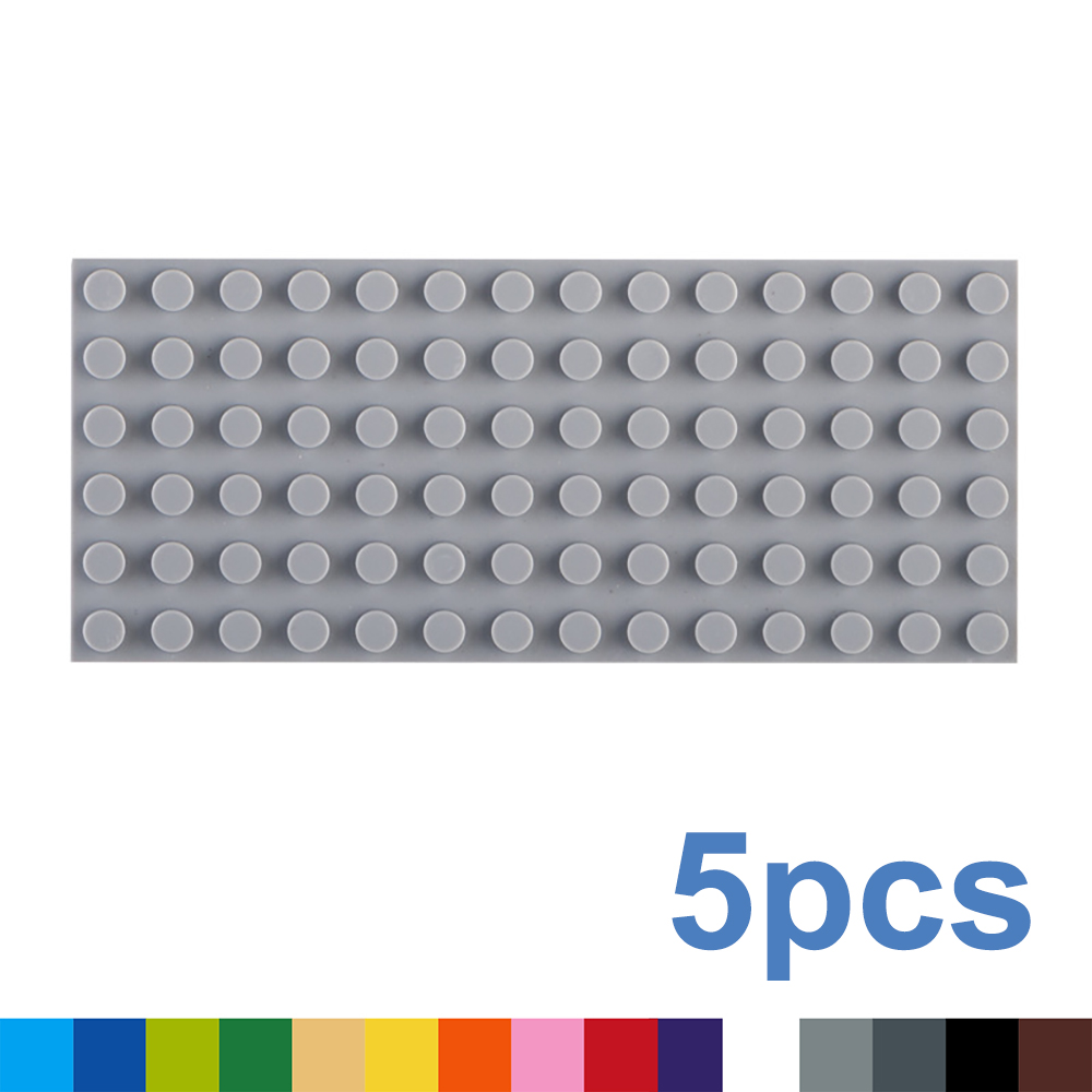 Décennie s de construction 6x14 points pour enfant, briques fines, taille créative, compatibles avec jouets 3456, DIY bricolage, 5 pièces