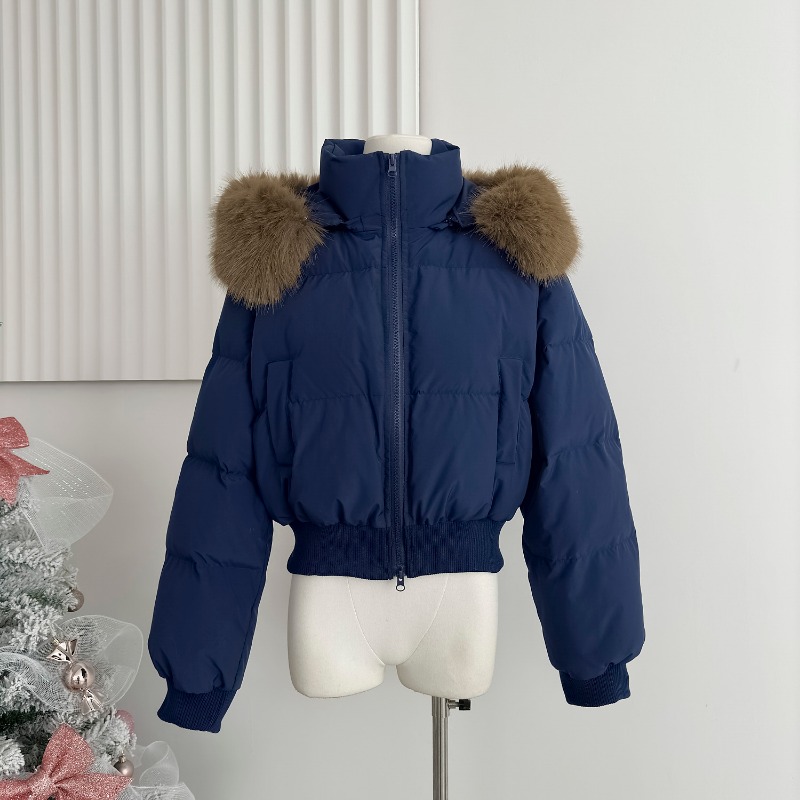 Hiver Faux col à capuche court coton manteaux hauts épaissir chaud mode nouveaux Parkas décontracté Chaquetas corée femmes vestes