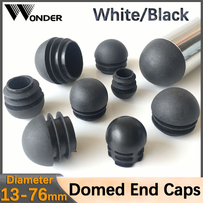 Antiderrapante Pavimento Protector Pad, Plastic Round Pipe Plug Tube, tampas cúpulas finais, acessórios para móveis, cadeira Leg, pé Capa Poeira, 13-76mm