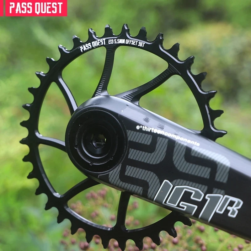PASS QUEST 3mm Offest plateau de vélo électrique roue à chaîne vtt 28T-38T pour E * treize montage direct E13 Boost XCXR gravier XCXR