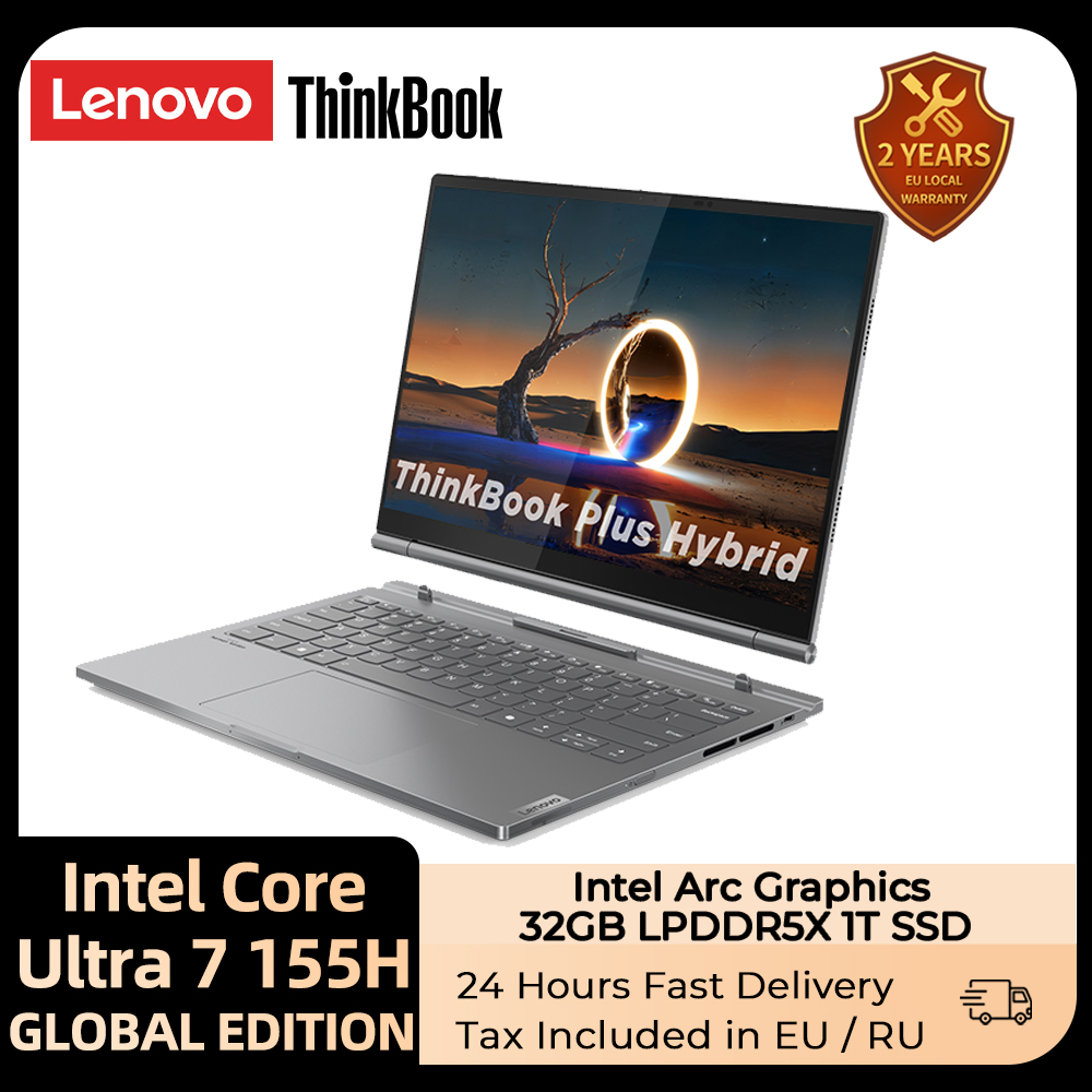 Thinkbook plus Hybrid-Laptop-Tablet 2-in-1 Ultra 7 155h 32GB lpddr5x 1t SSD Intel Arc Grafik 14-Zoll 2,8 k Touchscreen/Stift