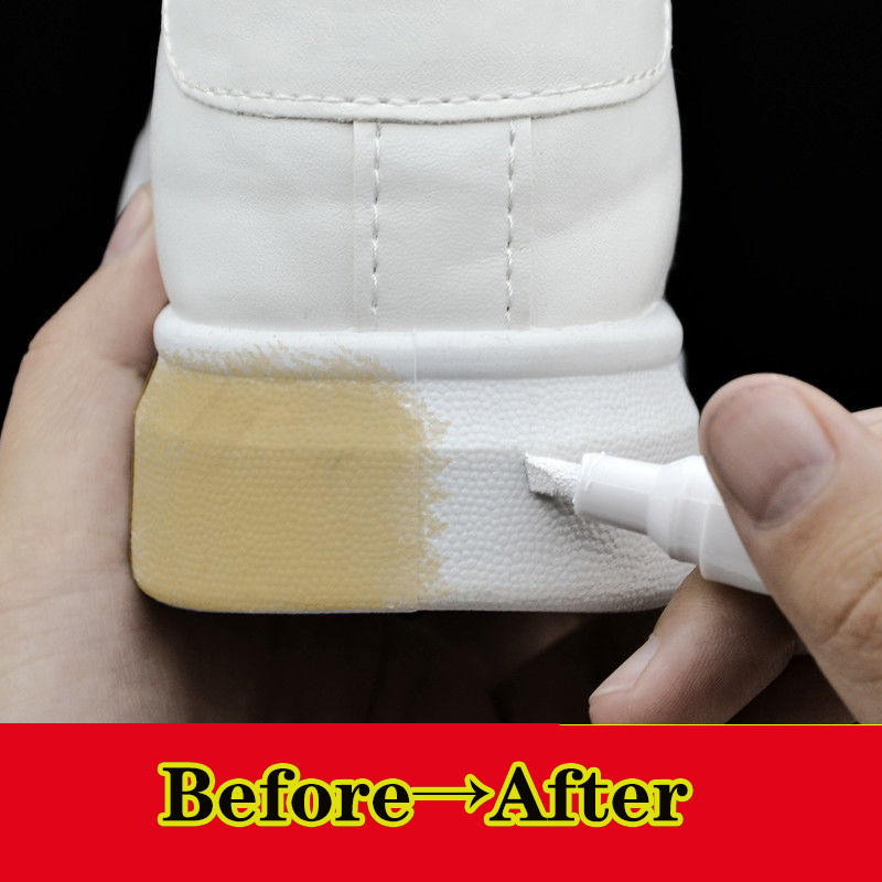 Caneta anti-oxidação para reparo, cor complementar, branco a amarelo, ferramenta de limpeza para clareamento de sapatos pretos, caneta de cor complementar