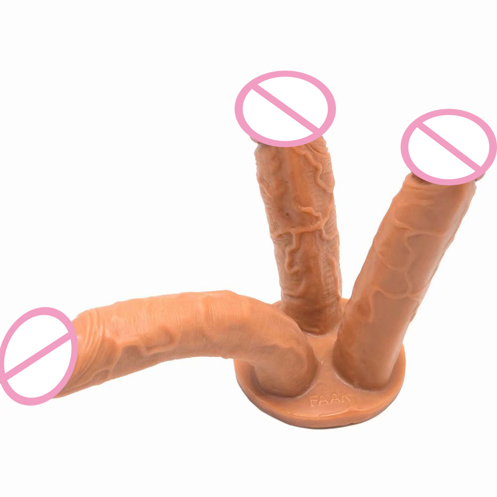 FAAK สามหัวอวัยวะเพศชายเนื้อสีหนา Dildo Anal Plug ช่องคลอดกระตุ้นทวารหนักนวดเลสเบี้ยน Flirt ผู้ใหญ่ของเล่นสําหรับผู้หญิงผู้ชาย