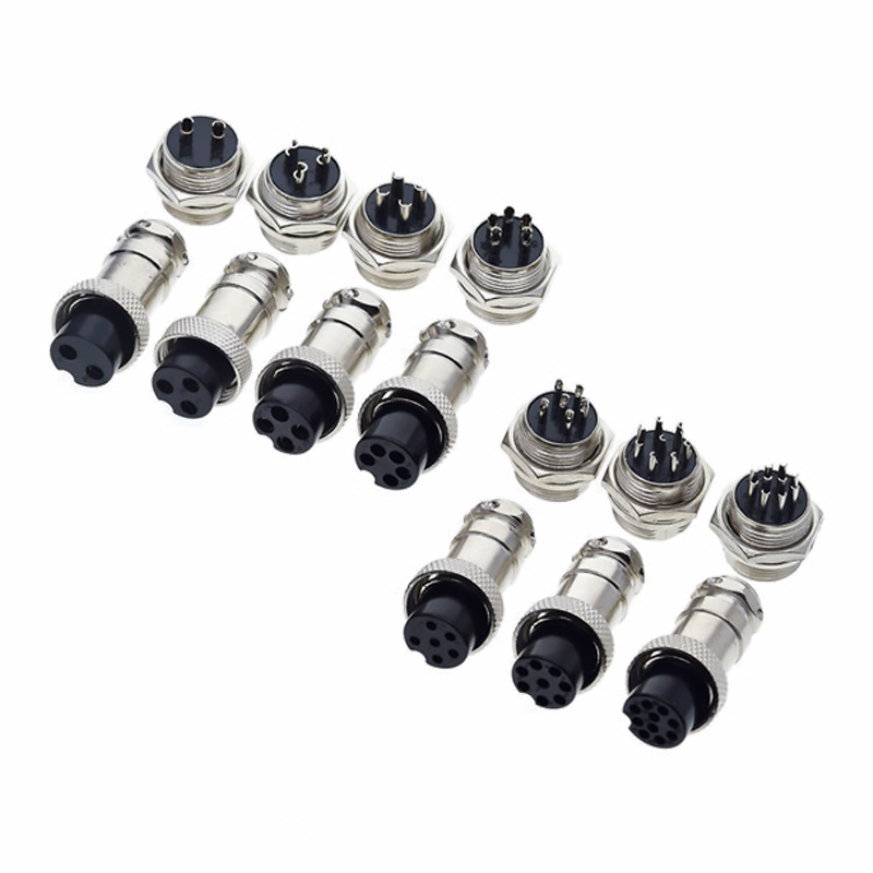 1 Juego GX16 2/3/4/5/6/7/8/9/10 Pin macho y hembra 16mm L70-78 conector de Panel de cable de enchufe de aviación Circular para bricolaje