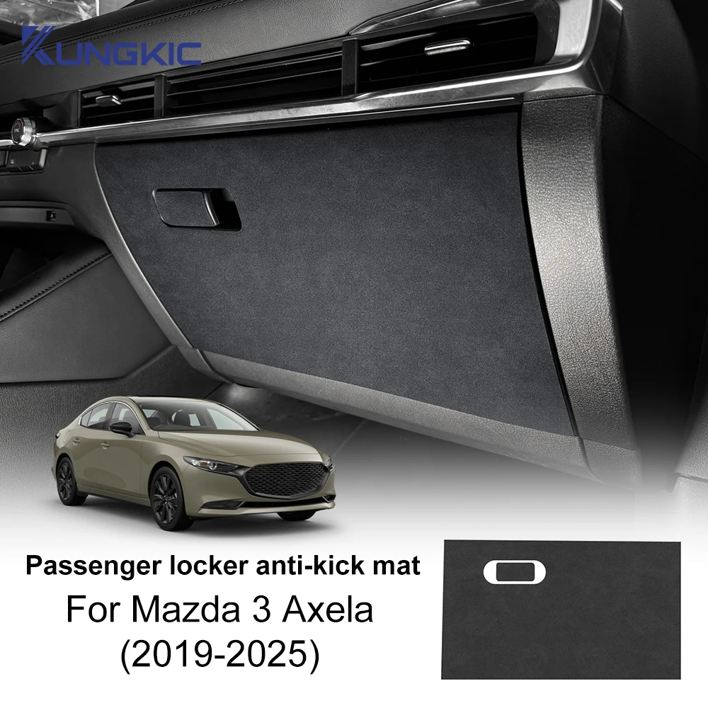 Für Mazda 3 Axela 2019 2020 2021 2022 2023 2024 2025 LHD RHD Auto Copilot Box Anti-kick Wildleder Carbon Faser Stil Schützen Aufkleber