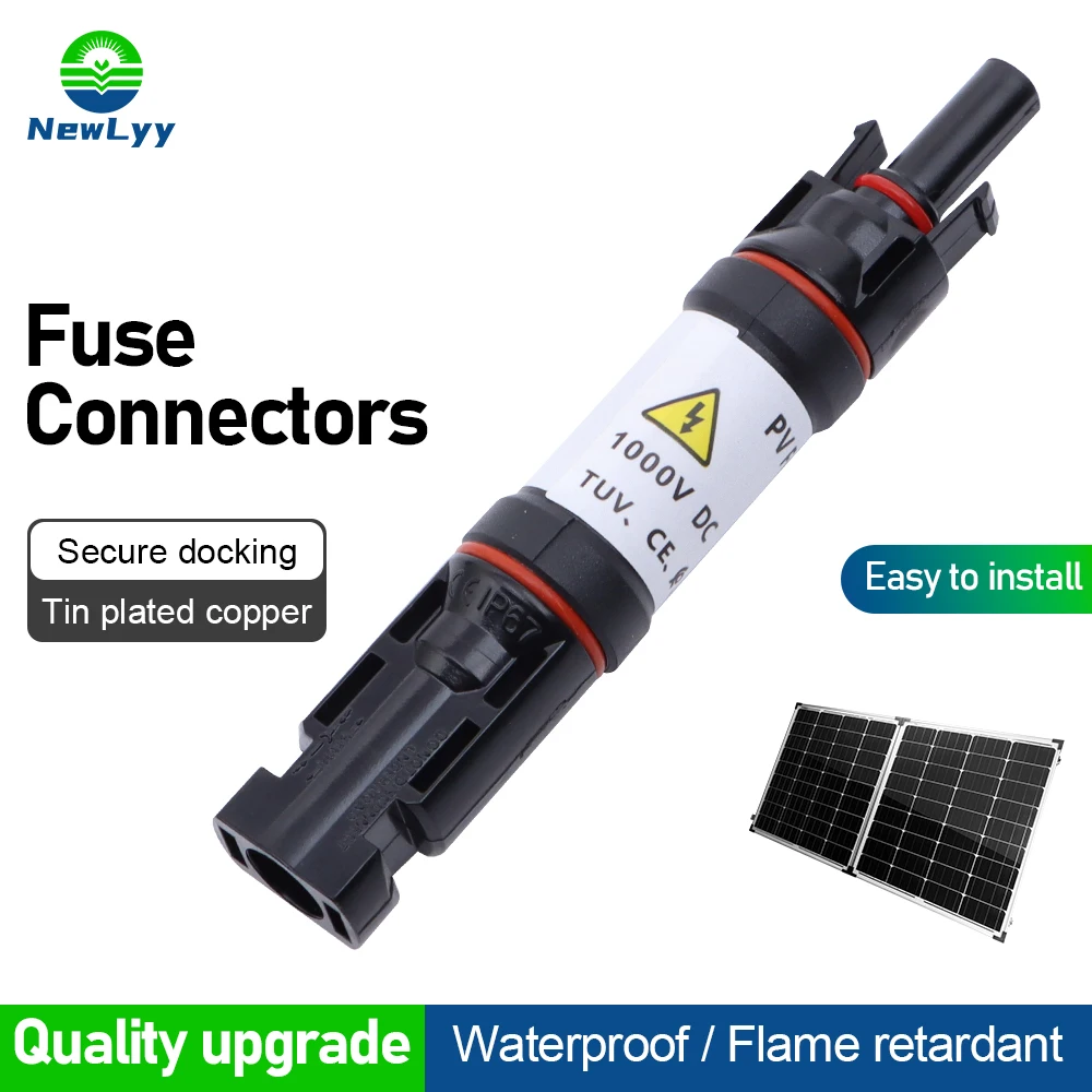1000V DC 10A 15A 20A Solar Panel Photovoltaic Fuse Connectors For Industrial And Commercial Solar Power Generation