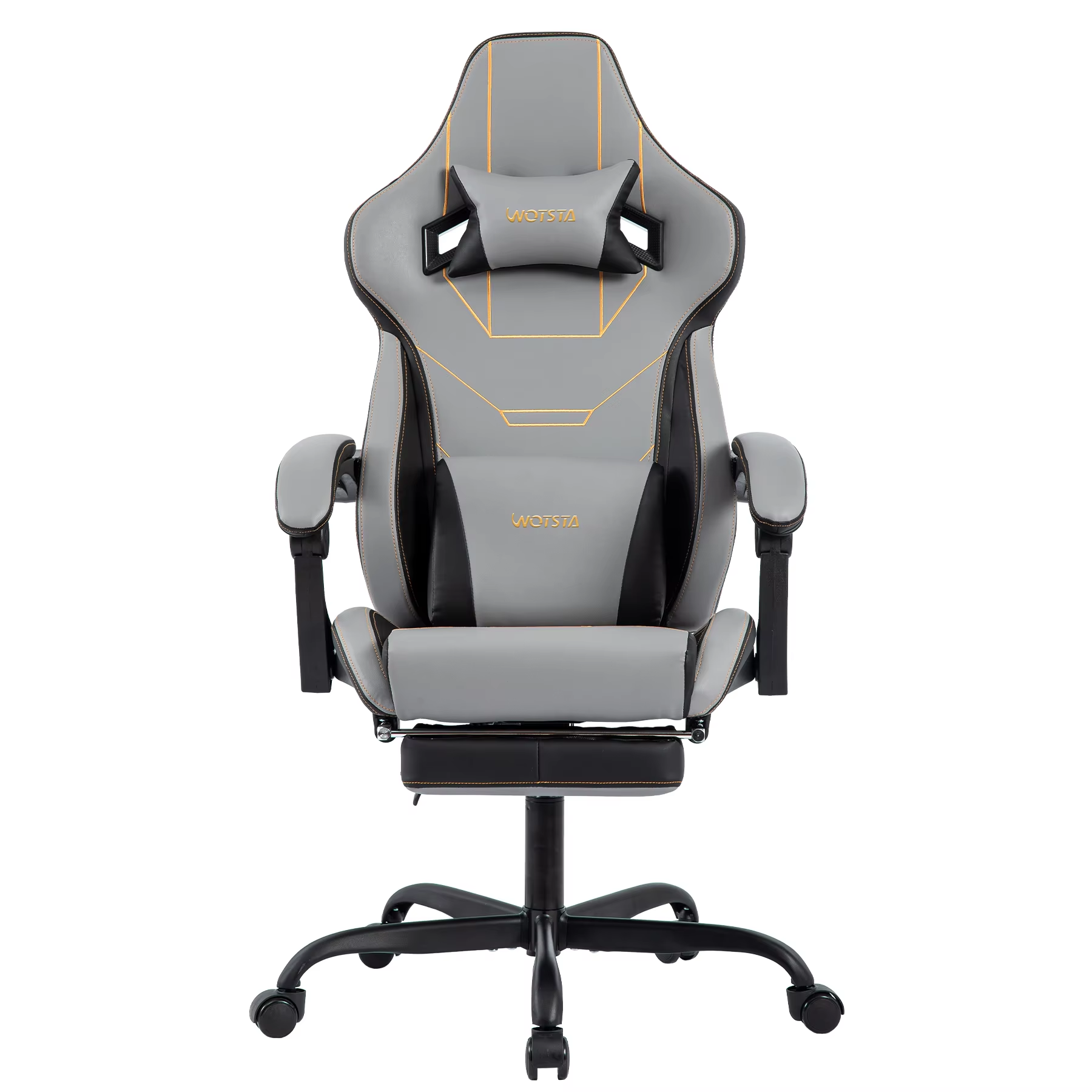 Ergonomischer Gaming-Stuhl mit Kopfstütze und Lendenwirbelstütze, drehbarer Bürostuhl für Büro, Computer und Wohnzimmer