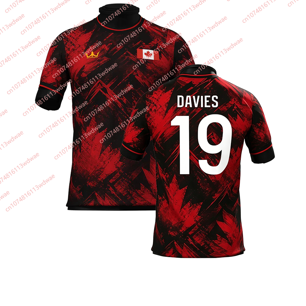 Ropa estilo Canadá, camiseta de fútbol de secado rápido, camiseta Davies 19, camiseta de fútbol para exteriores, camiseta de entrenamiento, edición especial, camiseta para niños