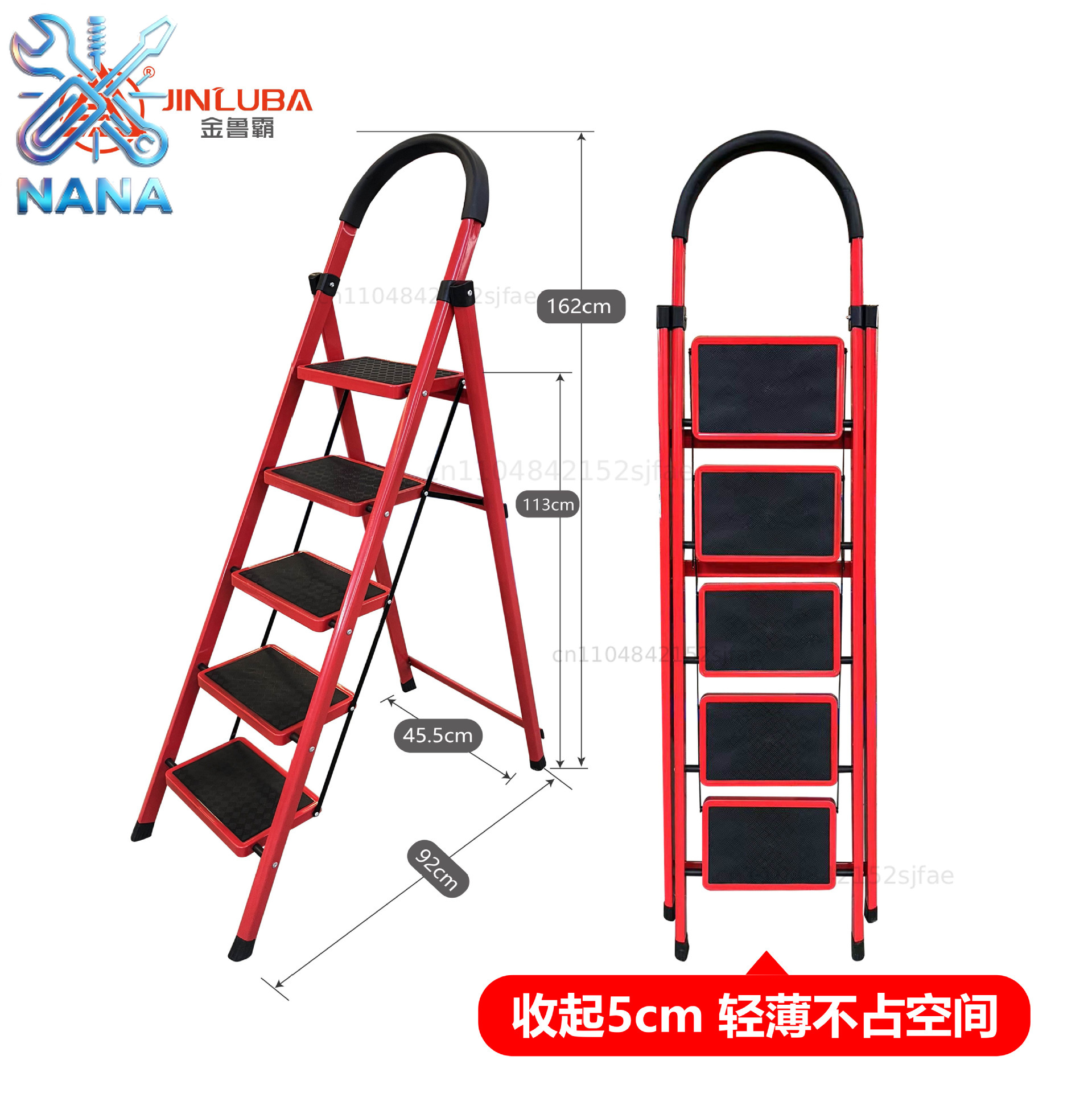 Jinluba factory household  telescopic folding ladder multi-functional  herringbone ladderwholesale