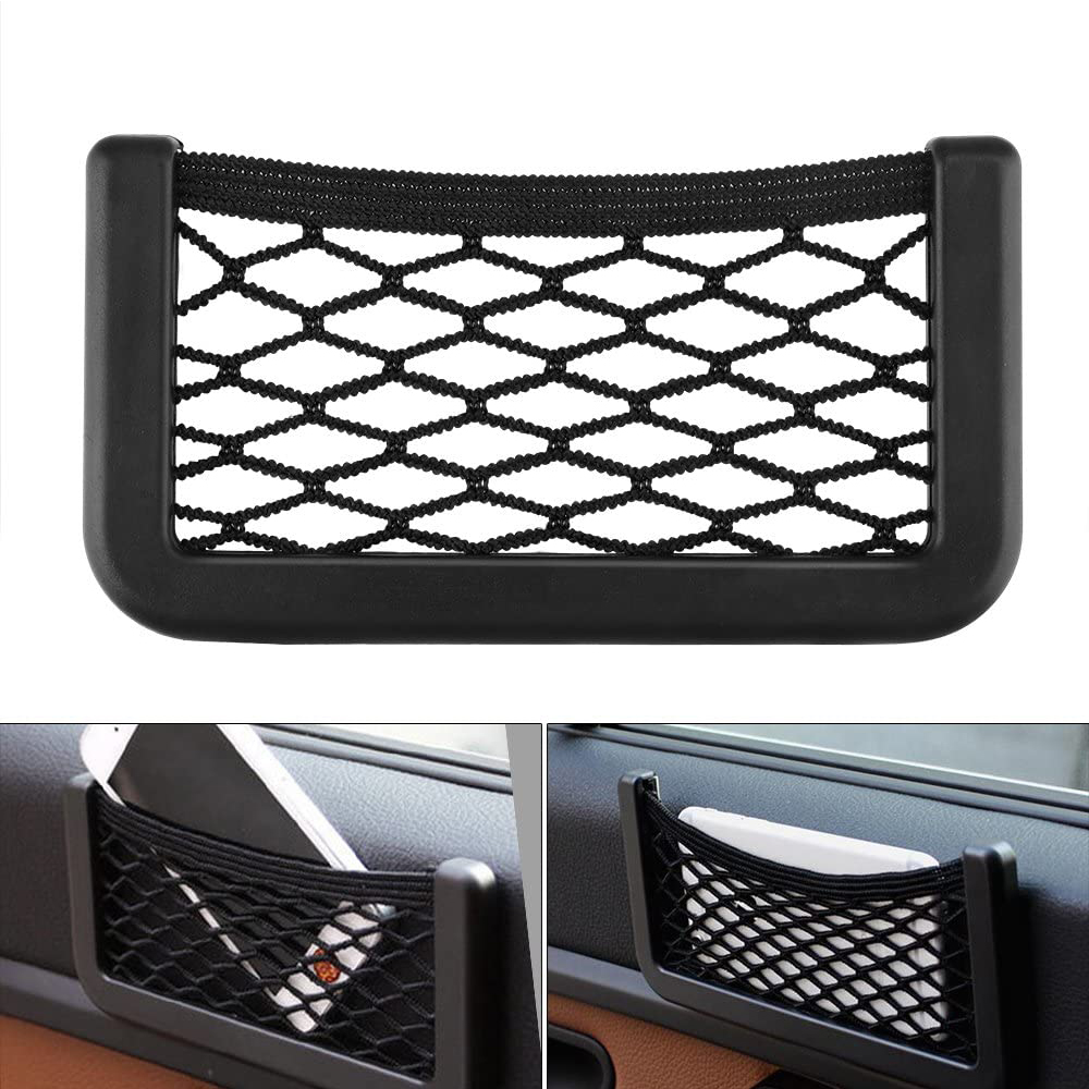 4x Universele Autostoel Rugleuning Elastische Mesh Nettas Bagagehouder Zak Uk