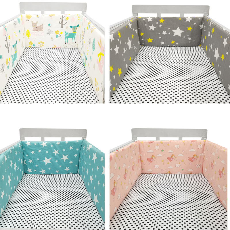 ベビーベッドバンパー用コットン保護,1ピース,赤ちゃん用バンパー,200x30 cm