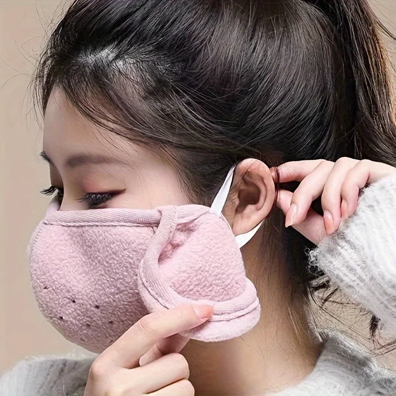 1 Stück Herbst und Winter verdickte Gesichts maske, Unisex, wieder verwendbare atmungsaktive wind dichte Gesichts maske
