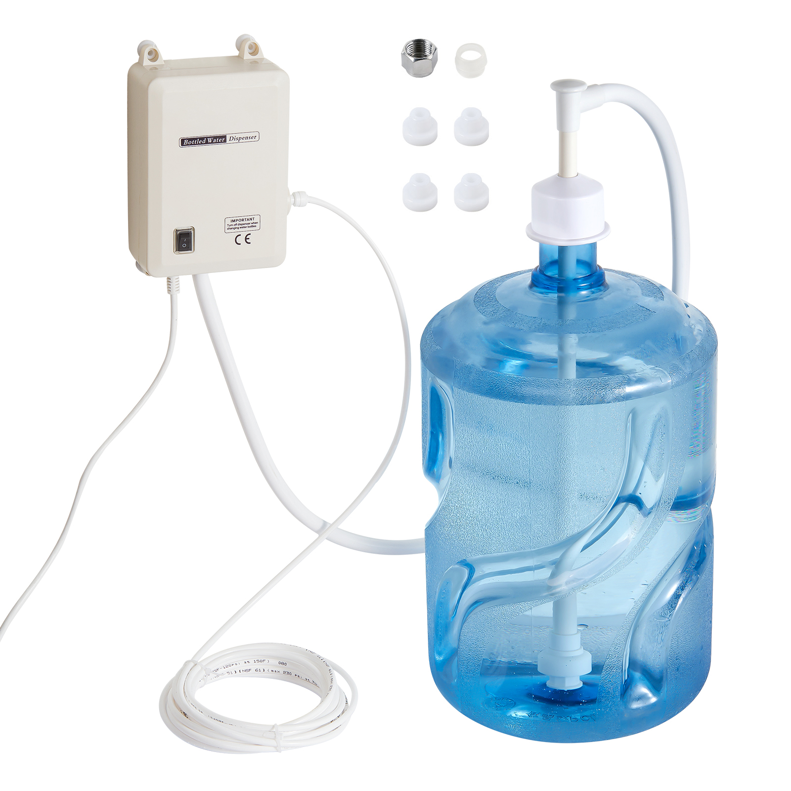 SucceBuy Sistema di pompa per erogatore di acqua in bottiglia da 5 galloni Uso compatibile con ingresso singolo elettrico automatico con frigorifero per macchina da tè