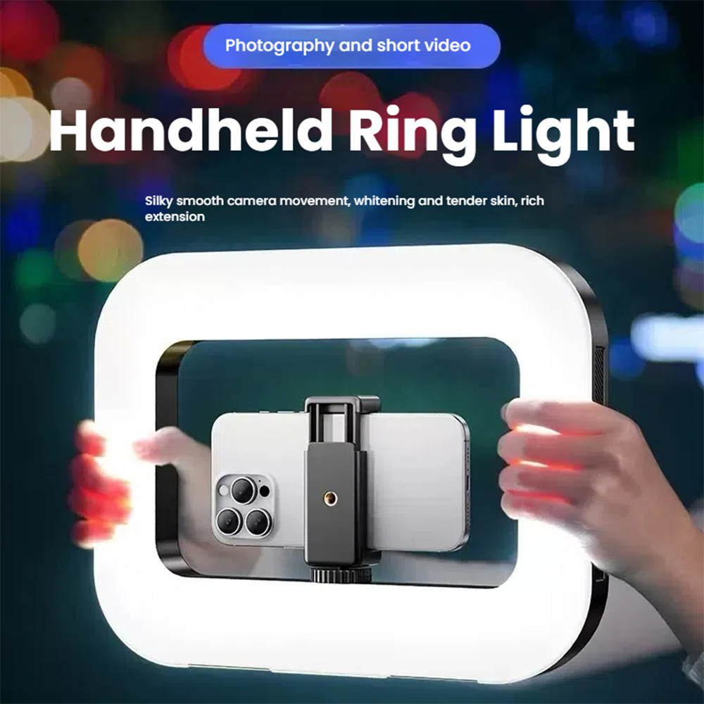 ライブフィルライト充電式 4000mAh 調整可能な明るさ LED ライト電話カメラ Selifie ライト写真撮影ポータブル LED ライト