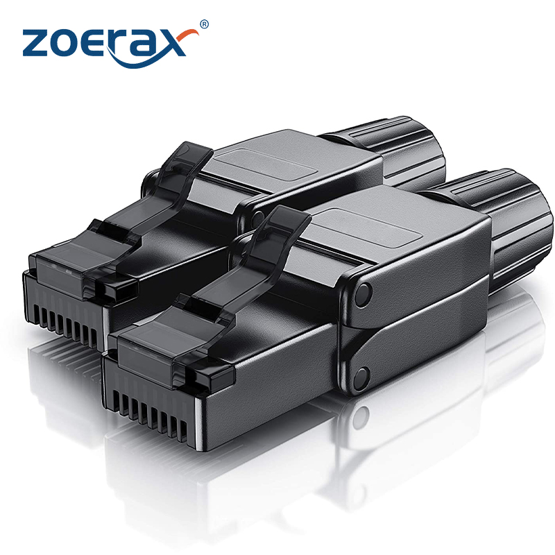 ZoeRax Cat8 Cat7 Cat6a コネクタ RJ45 ツールフリー産業用イーサネットイージージャックシールド RJ45 モジュラー終端プラグ - 1 個