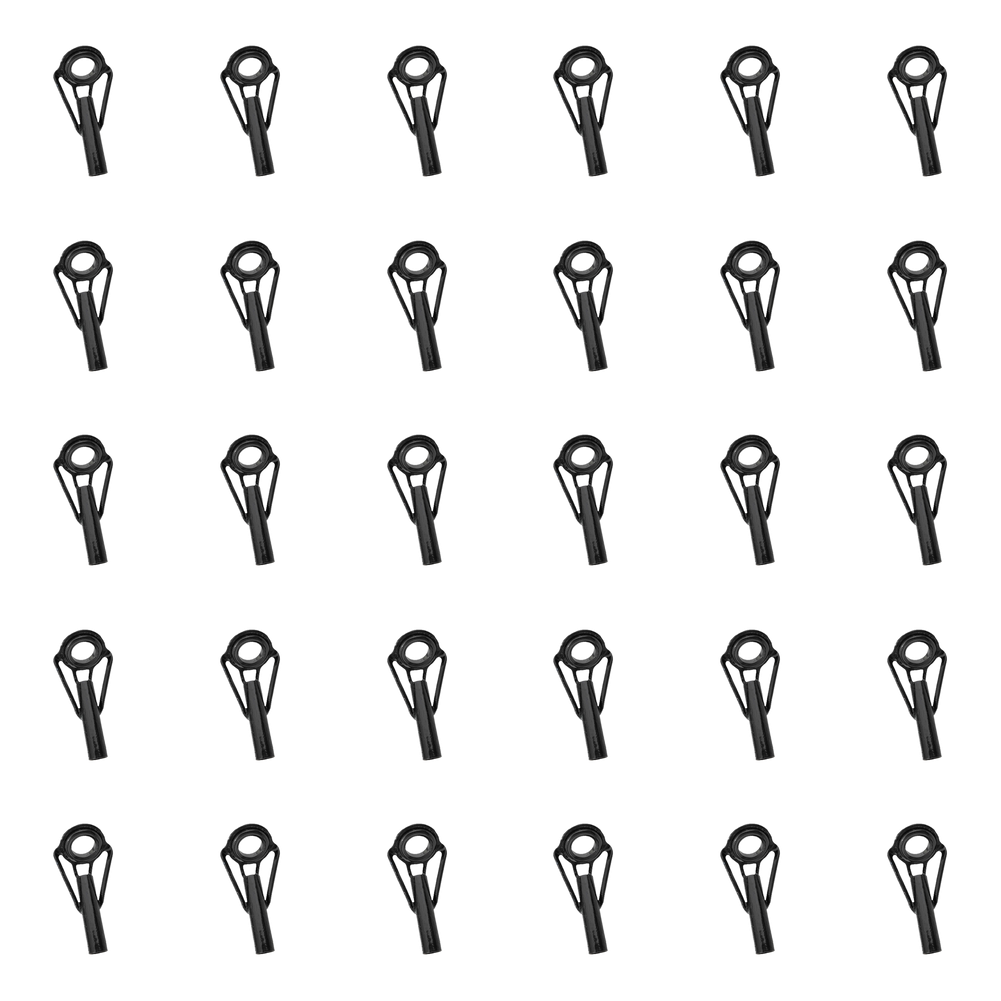 30 Anillas de Guía para Cañas de Pescar, Color Negro, Diámetro Interior de 3.0mm, 3.2mm, 3.6mm, 3.8mm, para Cañas de Agua Salada y Kits de Construcción de Cañas