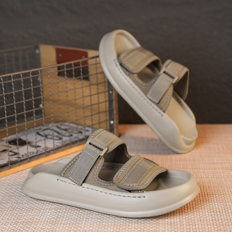 Herren-Slipper mit dicker Sohle, lässige Sommerschuhe mit weicher Sohle, Outdoor-Strandschuhe, schnelltrocknende, atmungsaktive, leichte Sportslipper