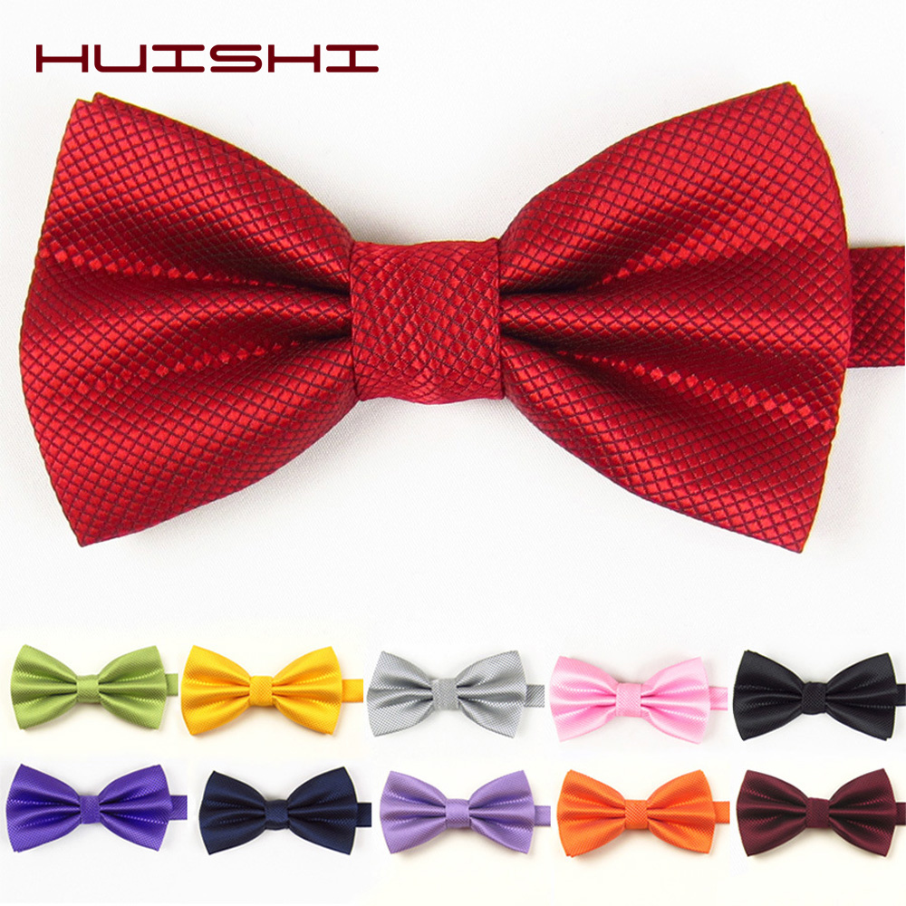 Gravata borboleta masculina sólida moda verificação gravatas borboleta banquete de casamento preto ouro vermelho verde rosa preto branco clássico laços para homem