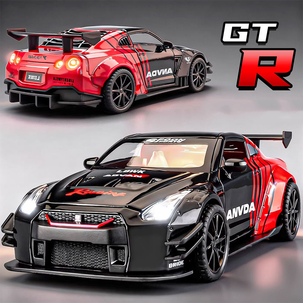 Modelo de coche deportivo GTR Panamera 1:32, juguetes de aleación, sonido fundido a presión, puertas ligeras, cuerpo exquisito abierto, supercarros de colección