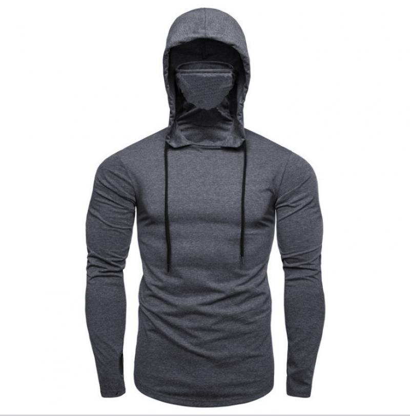 2023 sudaderas con capucha de Color sólido para hombre, sudadera de ocio para Fitness, suéter fino para hombre, Sudadera con capucha de manga larga, M-5XL