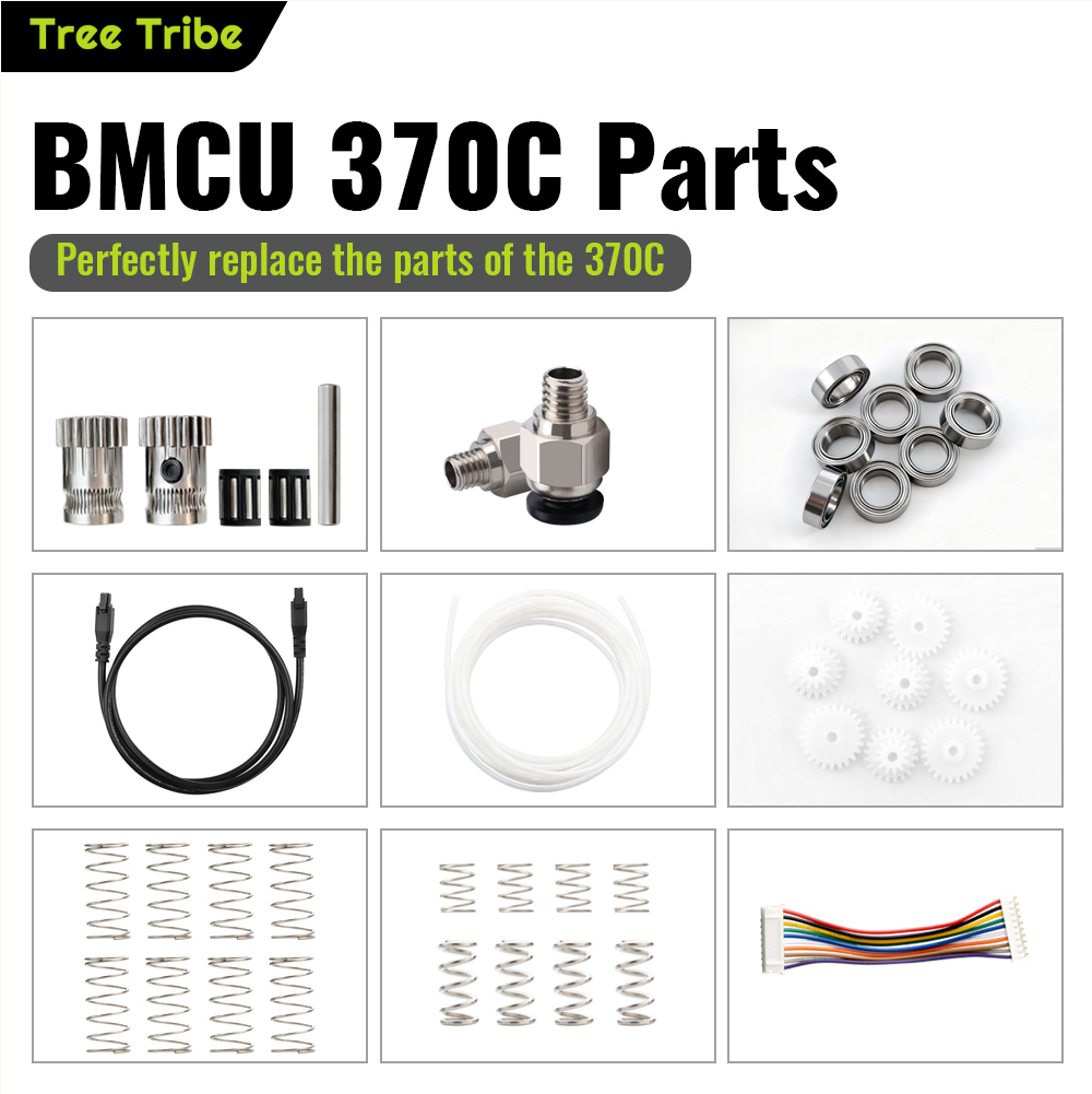 Tree Tribe AMS BMCU 370C Pneumatic Connector Gear Kit with 5mm Dual Drive Plastic Gear 5m Tube PTFE Spring Kit Repair Parts